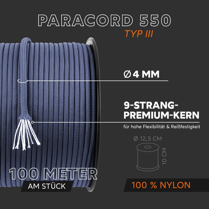 Paracord Seil 4mm Typ 550
