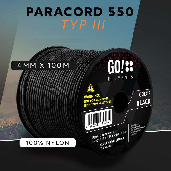 Paracord Seil 4mm Typ 550