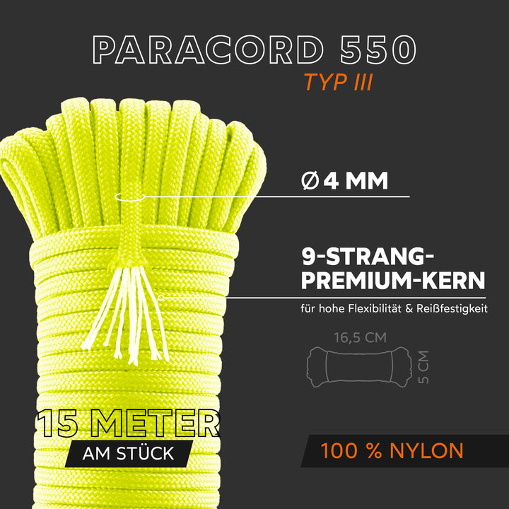 Paracord Seil 4mm Typ 550