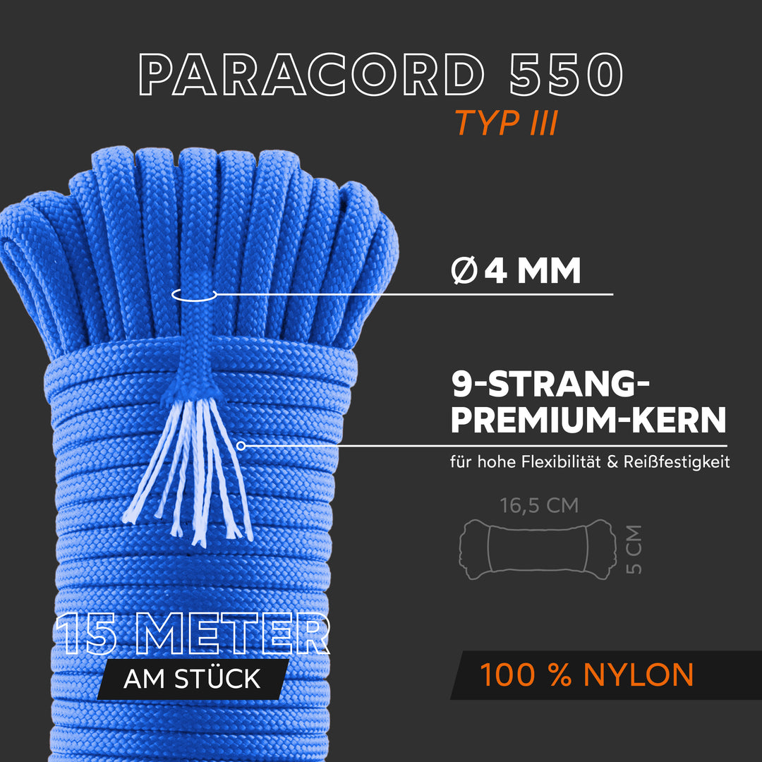 Paracord Seil 4mm Typ 550