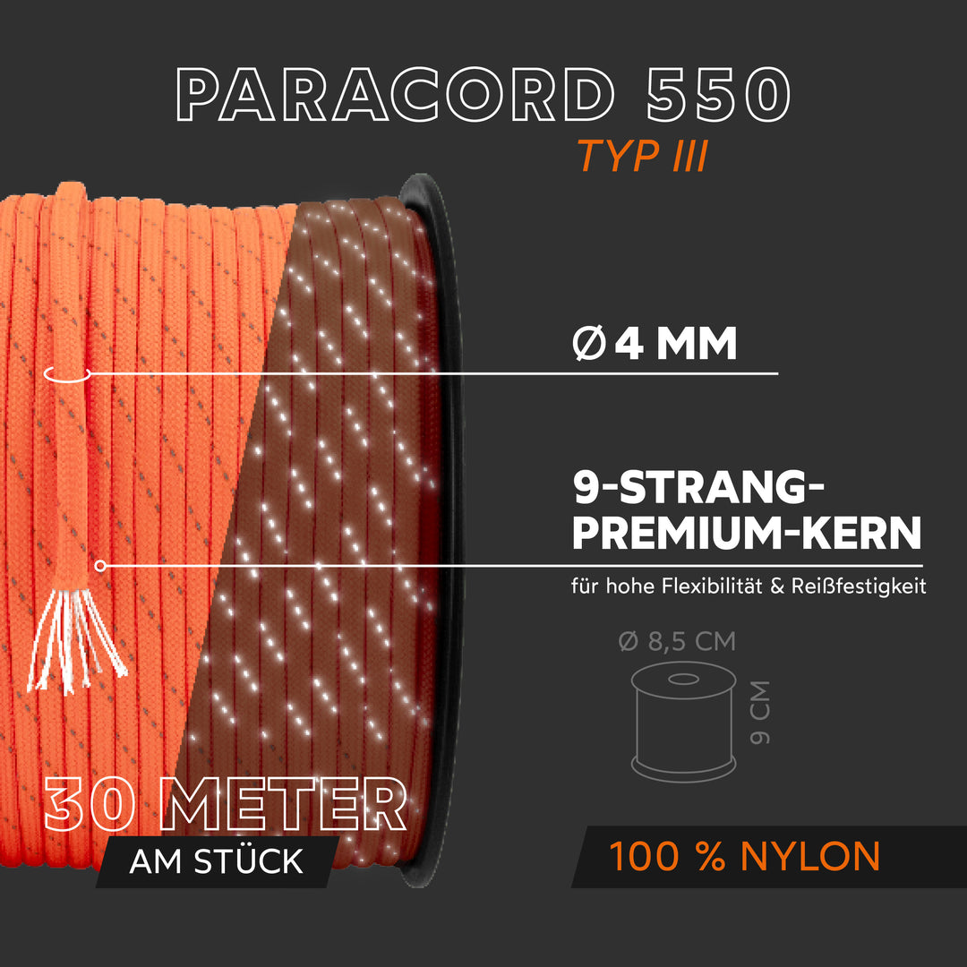 Paracord Seil 4mm Typ 550