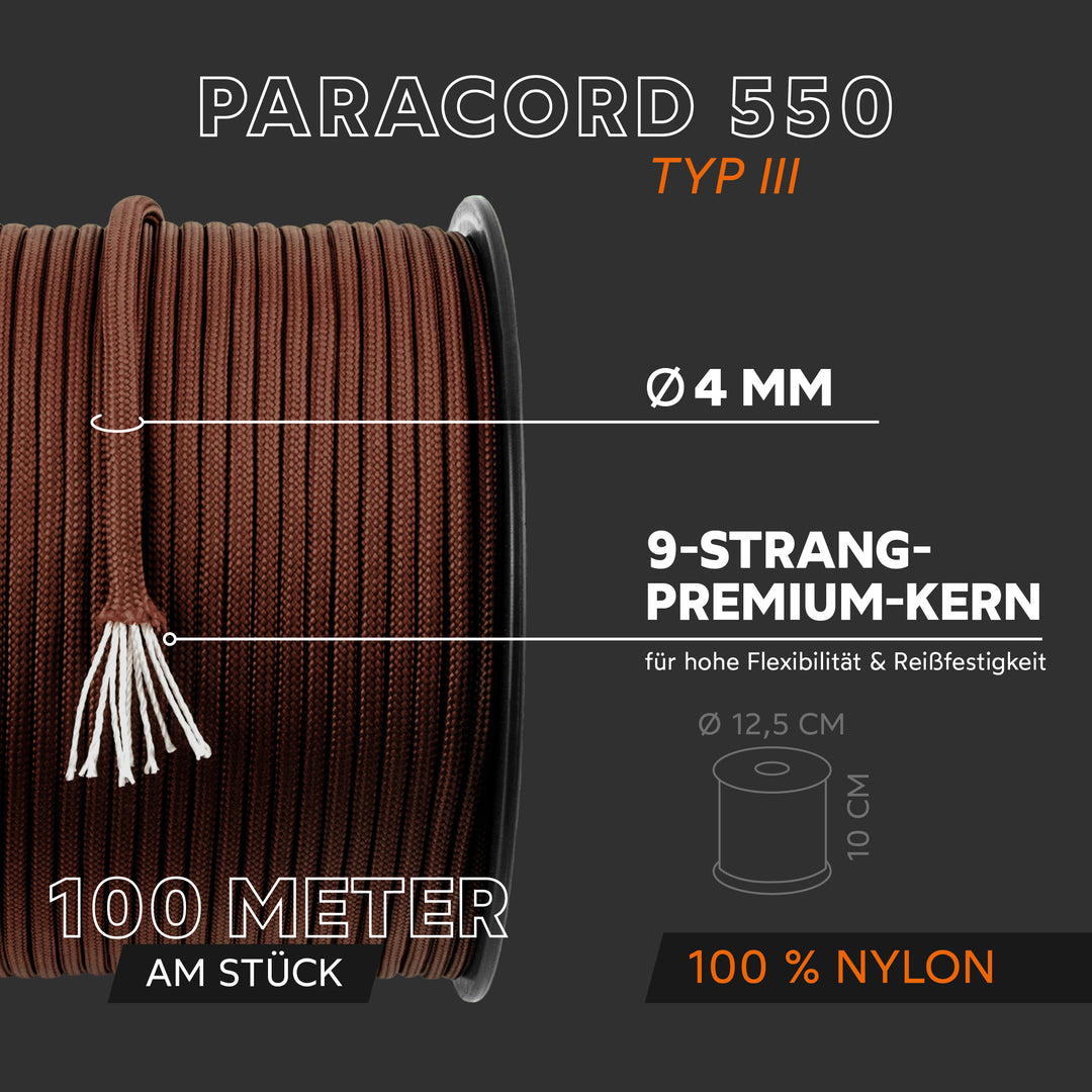 Paracord Seil 4mm Typ 550