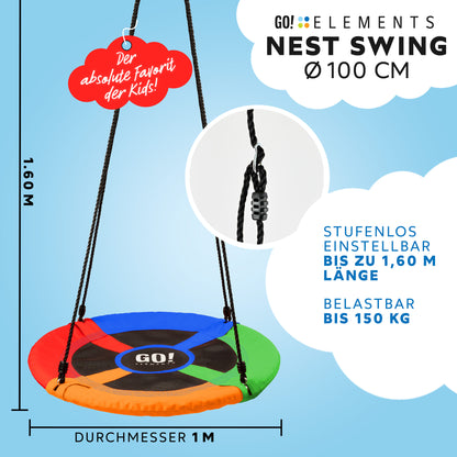 Nestschaukel höhenverstellbar für Kinder & Erwachsene