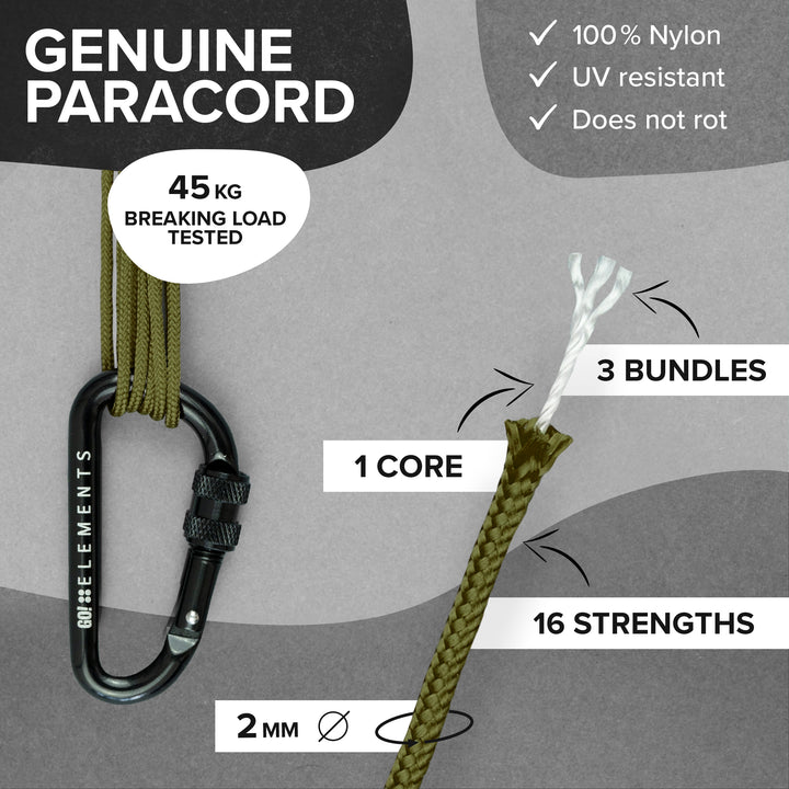 Paracord Seil 2mm Typ 100