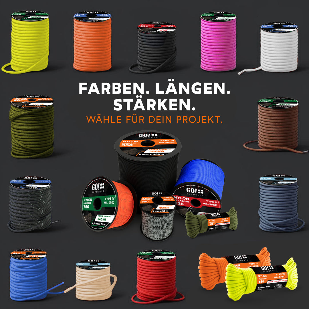 Paracord Seil 4mm Typ 550