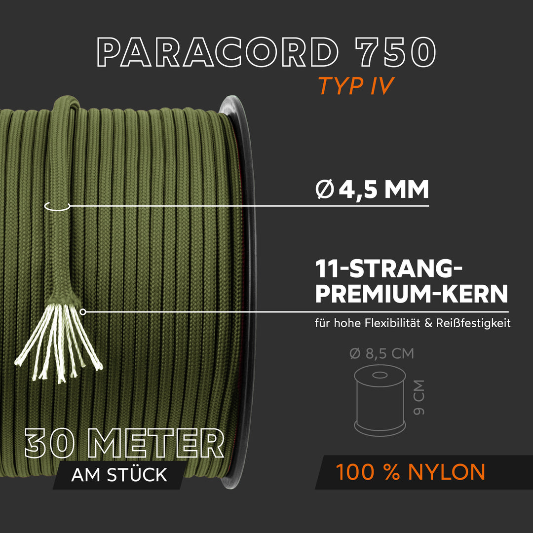 Paracord Seil 4,5mm Typ 750