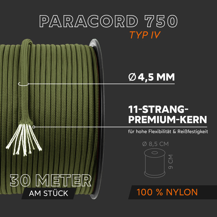 Paracord Seil 4,5mm Typ 750