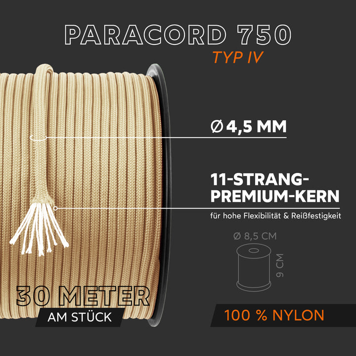 Paracord Seil 4,5mm Typ 750