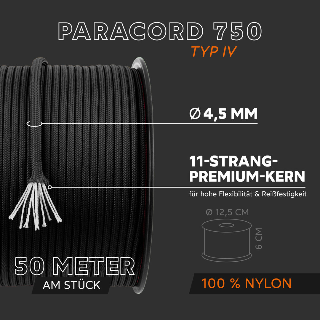 Paracord Seil 4,5mm Typ 750