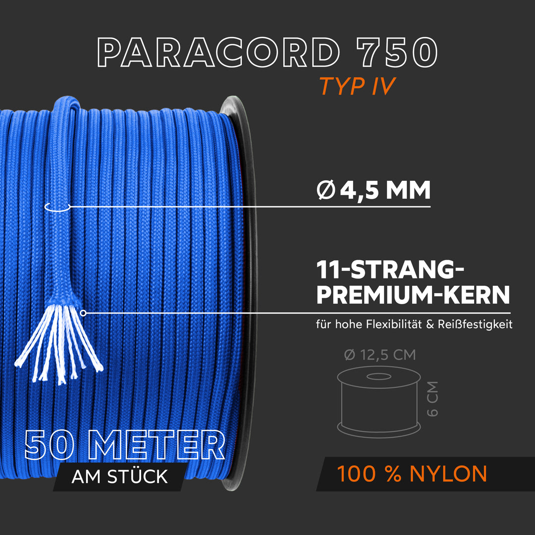 Paracord Seil 4,5mm Typ 750