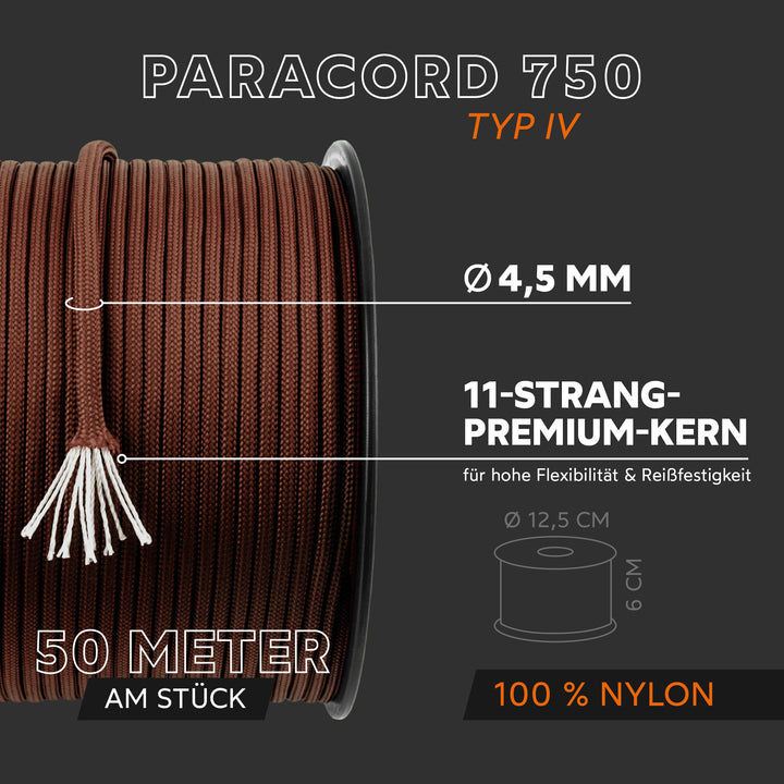 Paracord Seil 4,5mm Typ 750