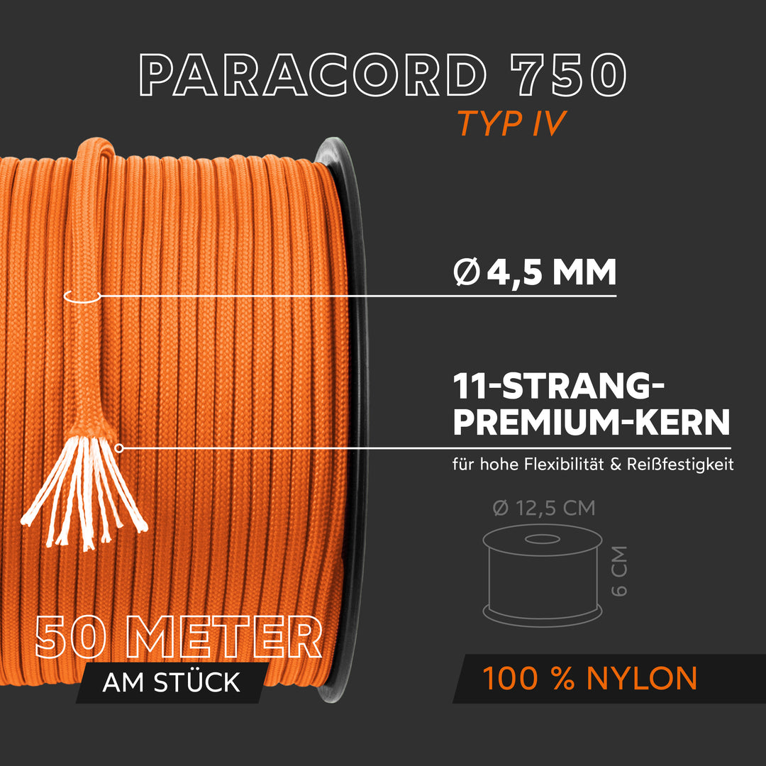 Paracord Seil 4,5mm Typ 750