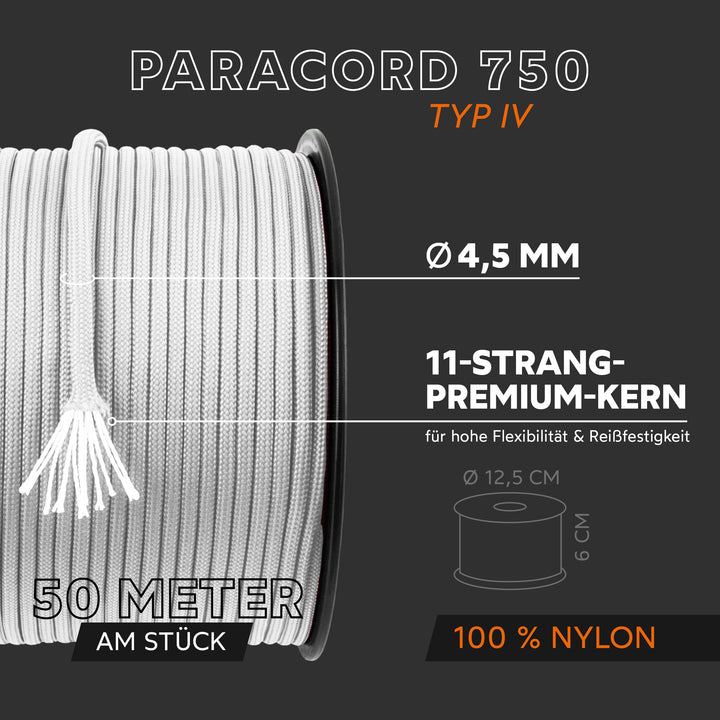Paracord Seil 4,5mm Typ 750
